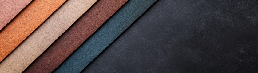 Diagonal Color Swatches on Dark Background, Texture, Abstract Design Color palette, abstract background