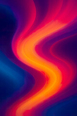 Radiant abstract light wave flowing through vibrant red-orange spectrum gradient