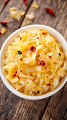 Spicy Sauteed Cabbage Bowl Dish, Food Photography