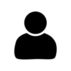 Vector flat illustration in grayscale. Avatar, user profile, person icon, gender neutral silhouette, profile picture. Suitable for social media profiles, icons, screensavers and as a template.