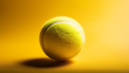 tennis ball on the yellow background