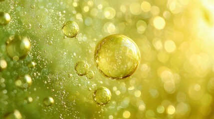 Golden Bubbles Abstract Macro Photography