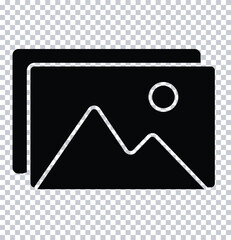 Landscape Image Icon - Picture Symbol Vector for Gallery, Photo, Image Upload.