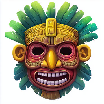 tribal mask with a mask