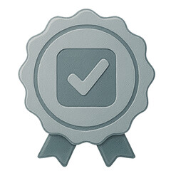 Silver To-Do Badge with Checkmark for Task Tracking

