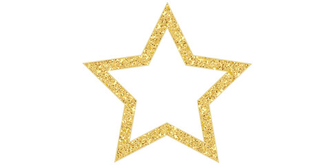 Naklejka premium Shiny Glitter Star Geometric Shape Object Vector Illustration. 