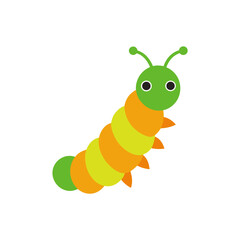 caterpillar on a white background
