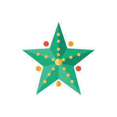 Obraz premium christmas star on white background