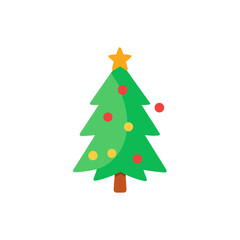 christmas tree isolated on white