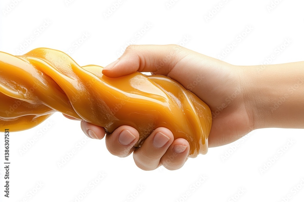 Poster hands engaging in a firm handshake representing agreement and partnership in a professional setting