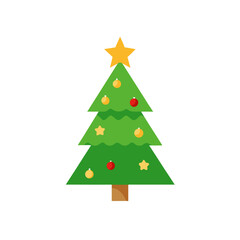 christmas tree vector illustration