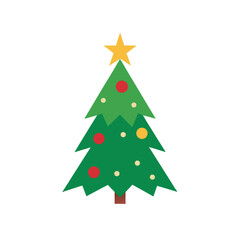 christmas tree vector illustration