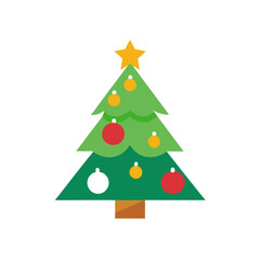 christmas tree vector illustration