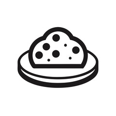 vector illustration of a black and white burger