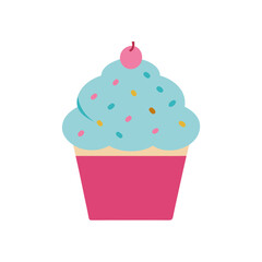 vector illustration of a cupcake