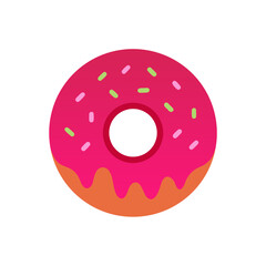 donut on white background