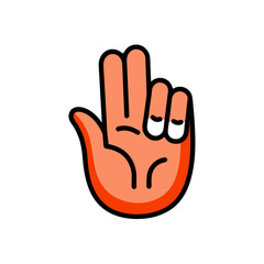 Obraz premium hand with stop sign