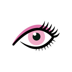 vector illustration of female eye