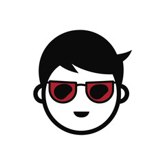 vector illustration of a funny face