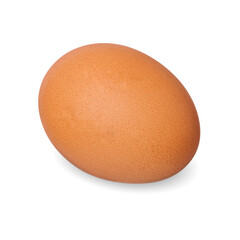 Perfect cutout brown whole egg - isolated background and shadows	