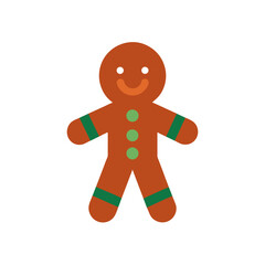 gingerbread man isolated on white