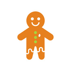 gingerbread man isolated on white