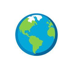 globe on white background
