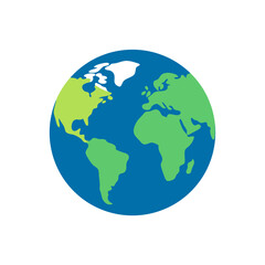 globe on white background