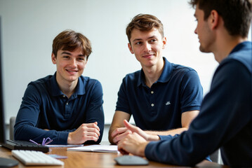 Young Professionals Having a Meeting in a Modern Office