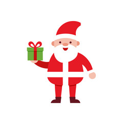 santa claus with gift