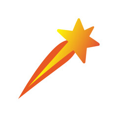 golden star isolated on white