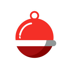 Obraz premium vector illustration of a red and white shield