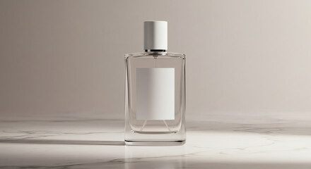 Elegant Glass Perfume Bottle Mockup Clean, Minimalist Design for Branding