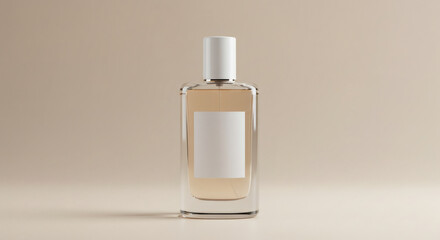 Elegant Perfume Bottle Mockup Blank Label for Branding Design