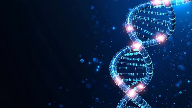 Digital DNA Background Showcasing Molecular Structure and Design Generative AI