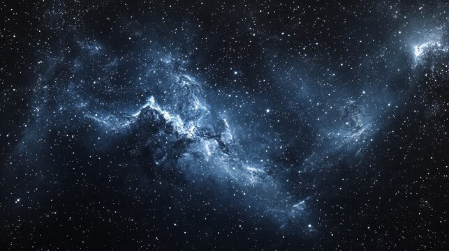 Majestic cosmic starfield with nebula and galaxies in deep space