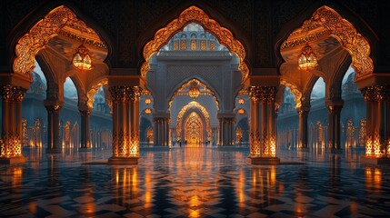 Grand Mosque at Night: An Architectural Marvel