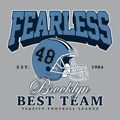 Brooklyn football best team varsity print