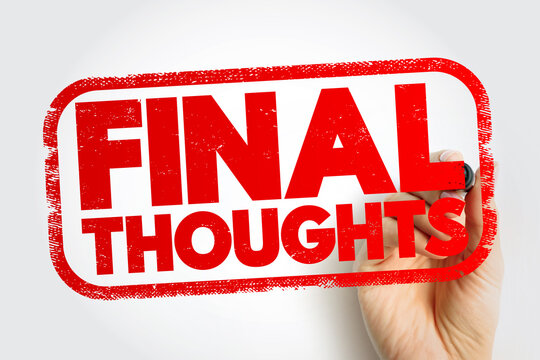 Naklejki Final Thoughts text stamp, concept background
