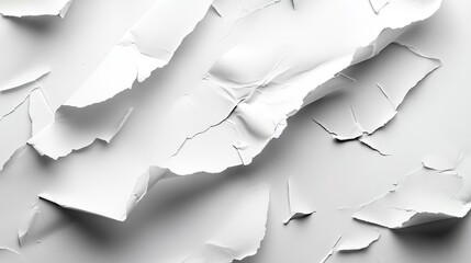 White Wrinkled Paper Texture - Abstract Background for Creative Art and Design