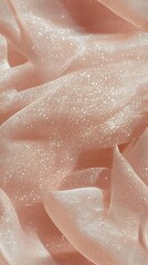 Fototapeta premium Elegant Satin and Sheer Textiles: Romantic Pink Fabrics for Couture Fashion and Wedding Decor