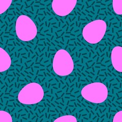 Easter eggs seamless spring pattern for wrapping paper and fabrics