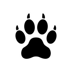 Animal Trail Marker: An isolated and elegant paw print, symbol of wild animal. showcasing its unique mark on a clean surface.
