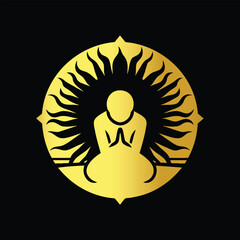 Religious Worship Vector Illustration