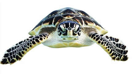 Fototapeta premium Captivating Sea Turtle Underwater: Exploring Marine Ecosystem and Conservation Efforts