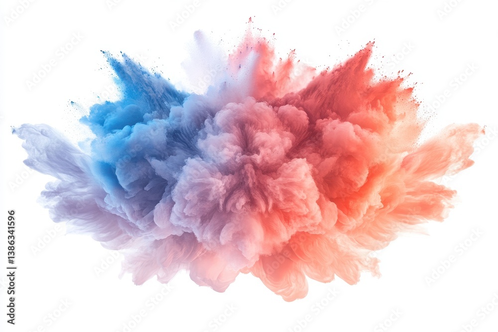 Poster bright multicolored smoke fills the dark background creating an abstract and vibrant atmosphere, sho