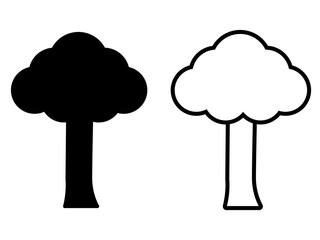 Vector tree outline icon 
Vector tree plant