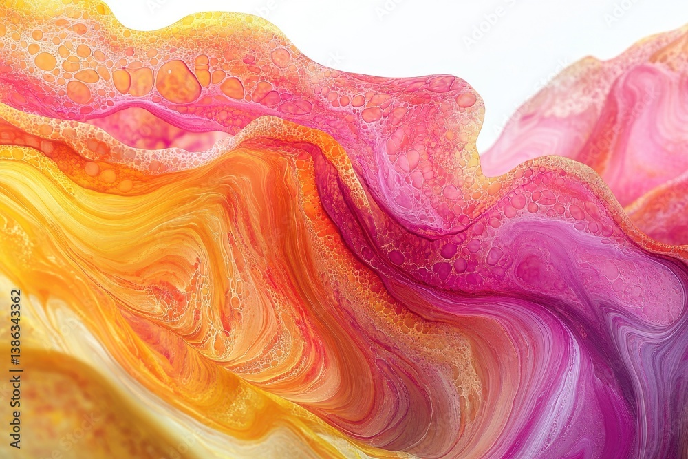 Aufkleber swirling colors of purple and orange create a vibrant, artistic display in a fluid pattern against a