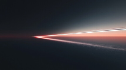 Pale glowing line stretching horizontally across a d
