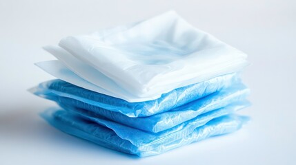 Packaged Wet Wipes for Travel and Baby Care: Essential Clean and Disinfectant Tissues in an Isolated White Background